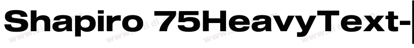 Shapiro 75HeavyText字体转换 Shapiro 75HeavyText字体转换